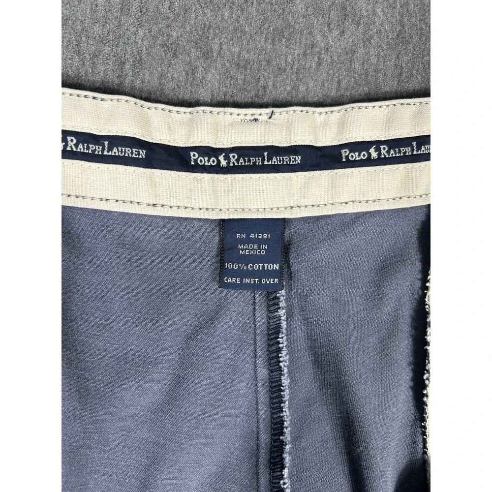 Polo Ralph Lauren Chino Pants Mens 35x32 Gray Cotton Flat Front Straight